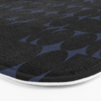 Midcentury modern geometric 01 black Bath Mat Gallery Image 3