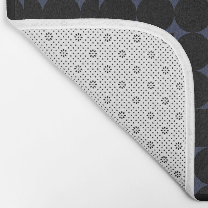 Midcentury modern geometric 01 black Bath Mat Gallery Image 2