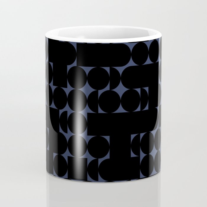 Midcentury modern geometric 01 black Coffee Mug Gallery Image 4