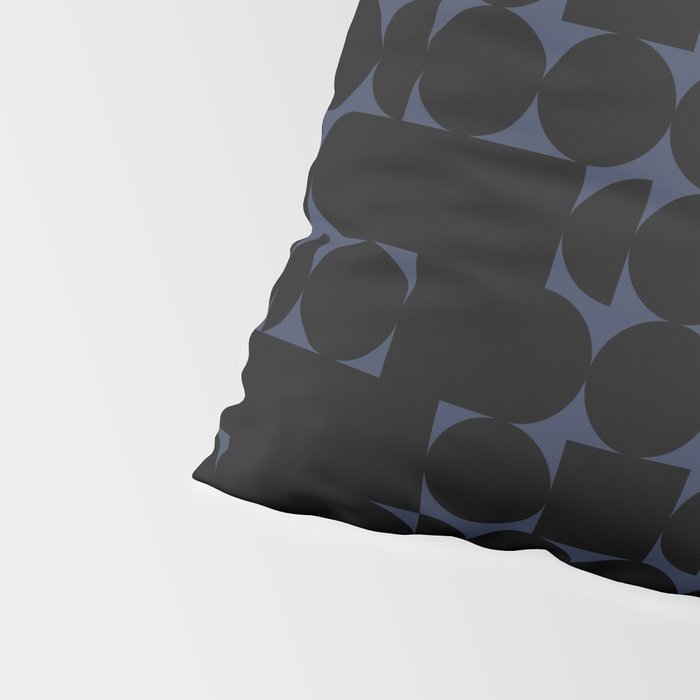 Midcentury modern geometric 01 black Pillow Sham Gallery Image 4