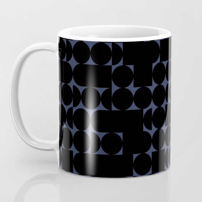 Midcentury modern geometric 01 black Coffee Mug Gallery Image 3