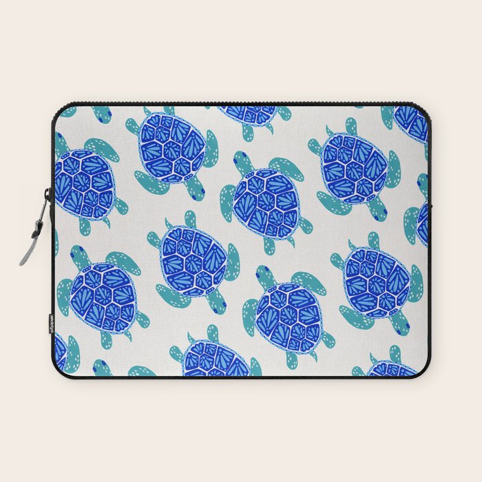 Sea Turtle - Blue Palette Laptop Sleeve Gallery Image 1
