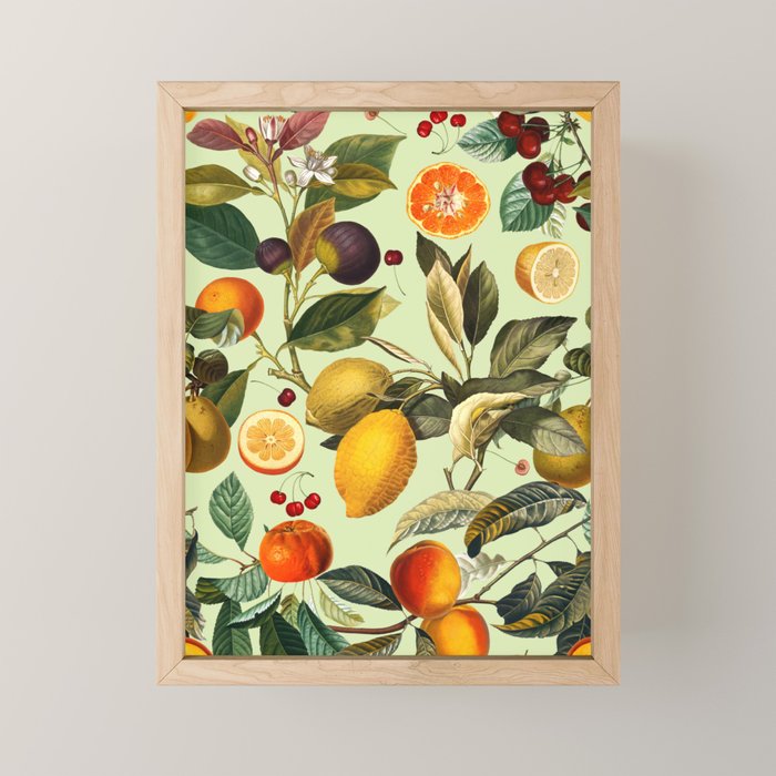 Vintage Fruit Pattern XIII Mini Art Print Gallery Image 1