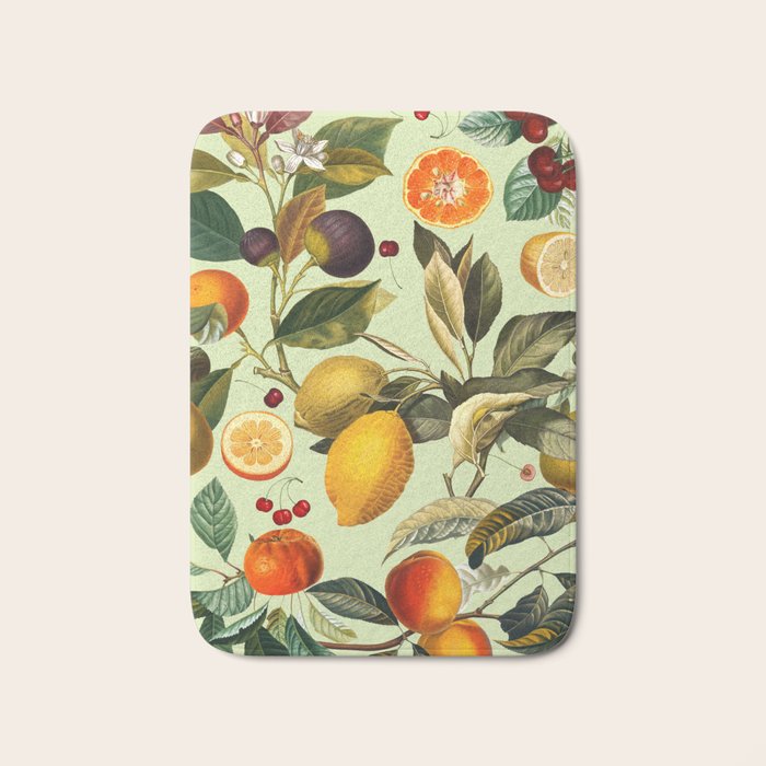 Vintage Fruit Pattern XIII Bath Mat Gallery Image 1
