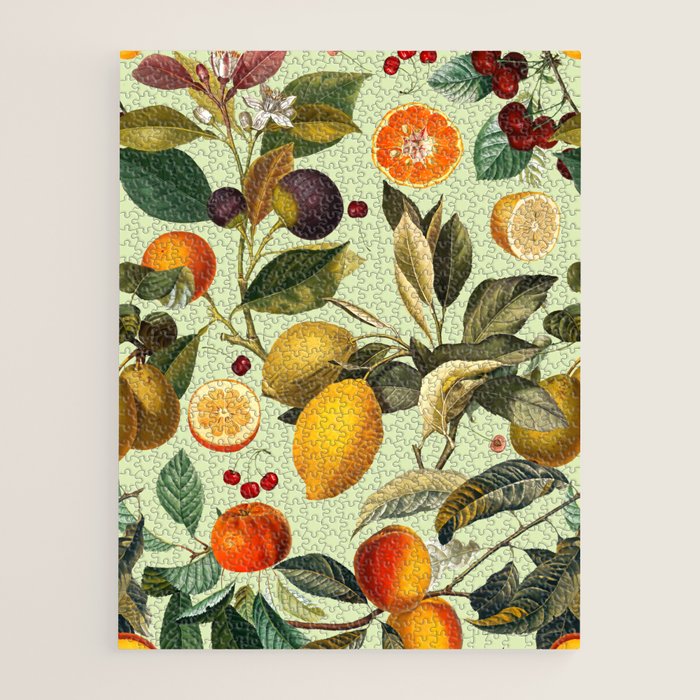 Vintage Fruit Pattern XIII Jigsaw Puzzle Gallery Image 2