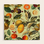 Vintage Fruit Pattern XIII Wood Wall Art Gallery Image 1