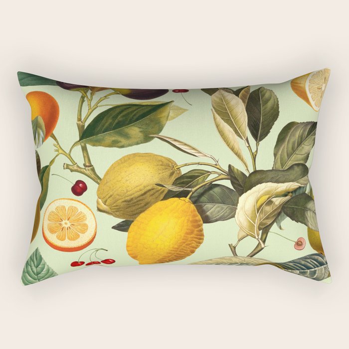 Vintage Fruit Pattern XIII Rectangular Pillow Gallery Image 1