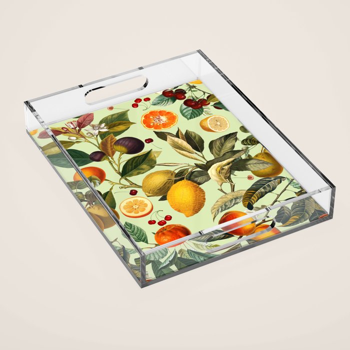 Vintage Fruit Pattern XIII Acrylic Tray Gallery Image 1
