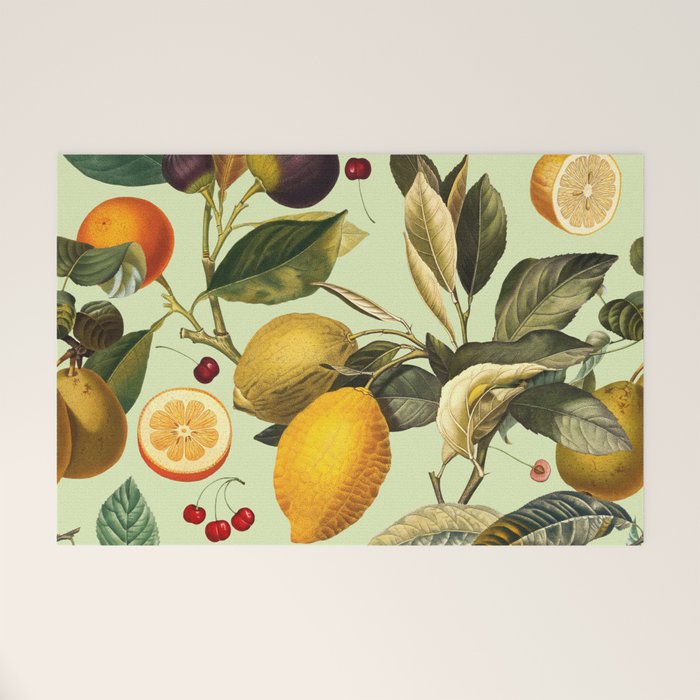Vintage Fruit Pattern XIII Welcome Mat Gallery Image 1