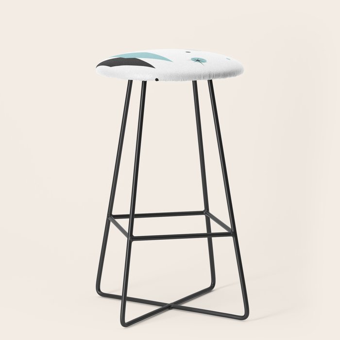 Vintage 1950s Mid Century Modern Design Stool Gallery Image 1