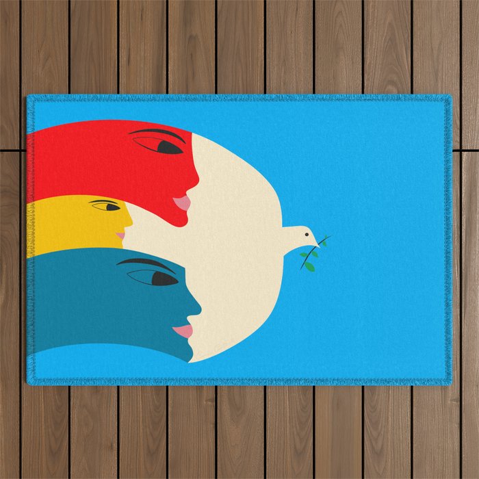 Peace Outdoor Rug Gallery Image 1