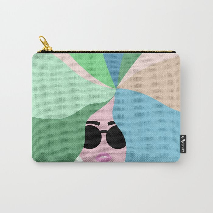 Rise and Shine! Girl Power Rainbow Hair Carry All Pouch Gallery Image 1