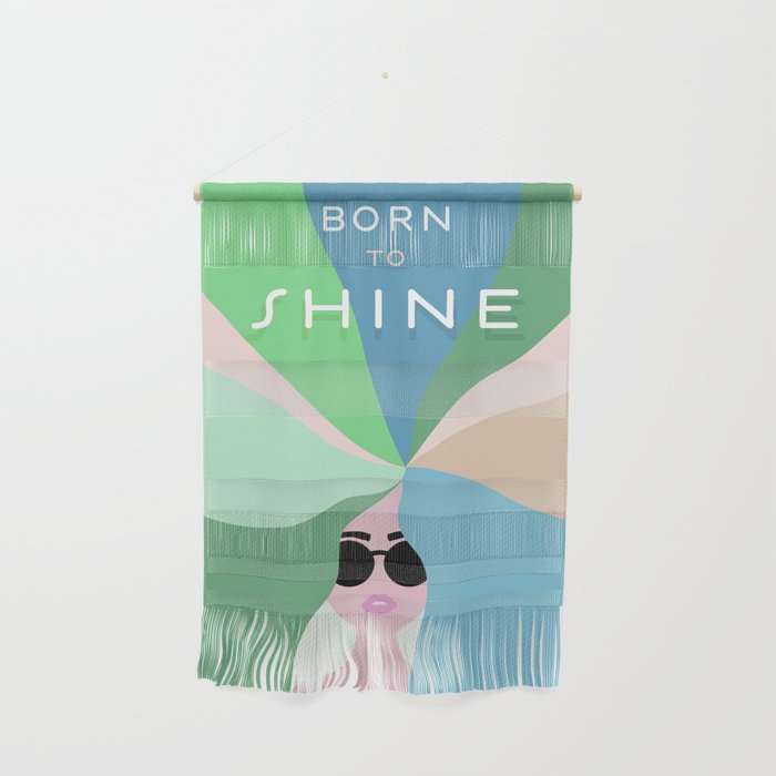 Rise and Shine! Girl Power Rainbow Hair Wall Hanging Gallery Image 1