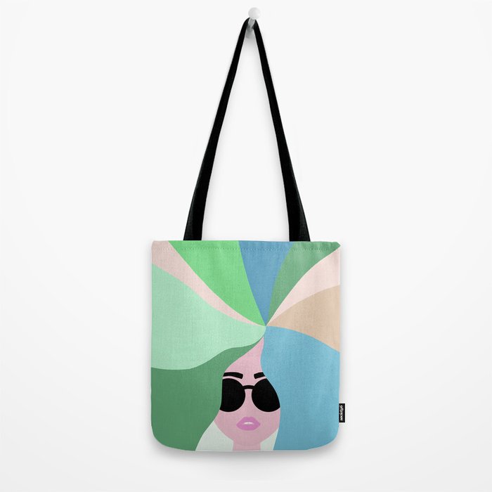 Rise and Shine! Girl Power Rainbow Hair Tote Bag Gallery Image 2