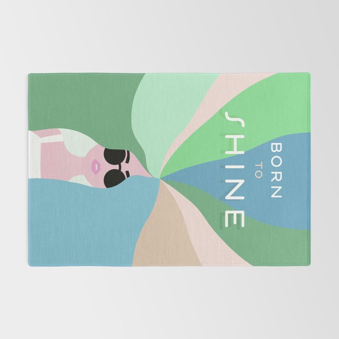 Rise and Shine! Girl Power Rainbow Hair Rug Gallery Image 2