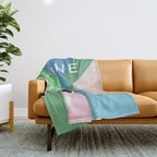 Rise and Shine! Girl Power Rainbow Hair Throw Blanket Gallery Image 1