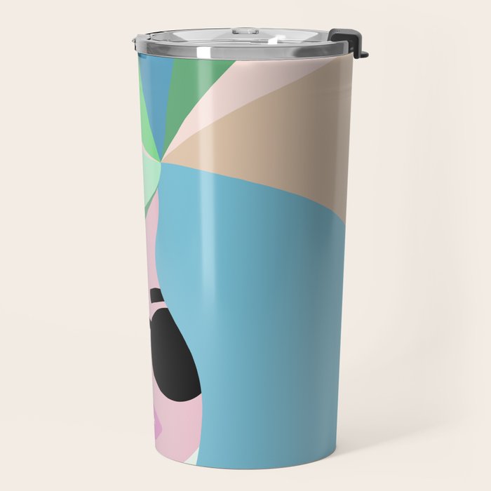 Rise and Shine! Girl Power Rainbow Hair Travel Mug Gallery Image 2