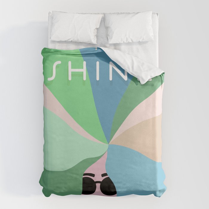 Rise and Shine! Girl Power Rainbow Hair Duvet Cover Gallery Image 6