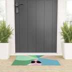 Rise and Shine! Girl Power Rainbow Hair Welcome Mat Gallery Image 3