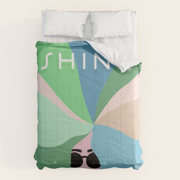 Rise and Shine! Girl Power Rainbow Hair Comforter Gallery Image 1