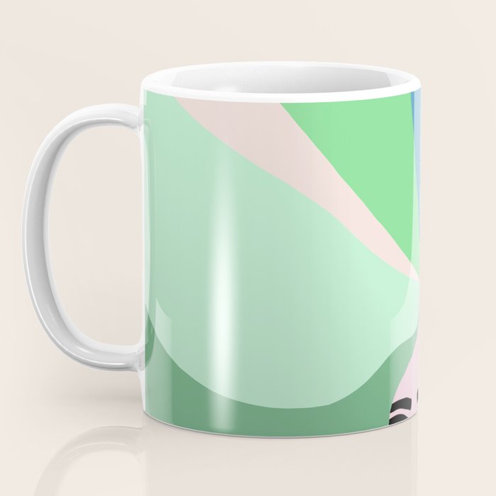 Rise and Shine! Girl Power Rainbow Hair Coffee Mug Gallery Image 3