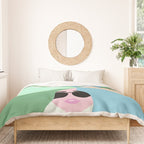Rise and Shine! Girl Power Rainbow Hair Duvet Cover Gallery Image 3