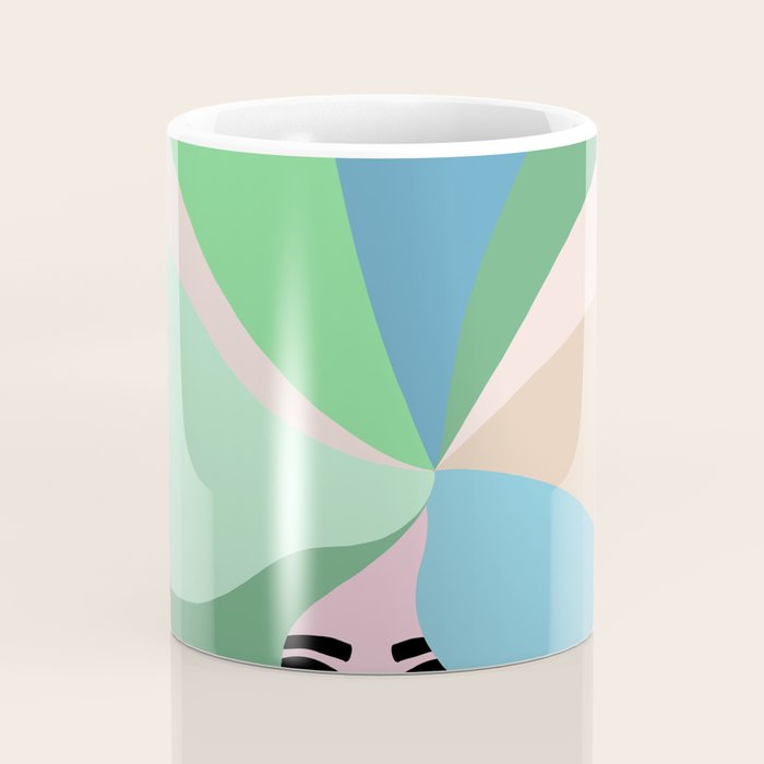 Rise and Shine! Girl Power Rainbow Hair Coffee Mug Gallery Image 4