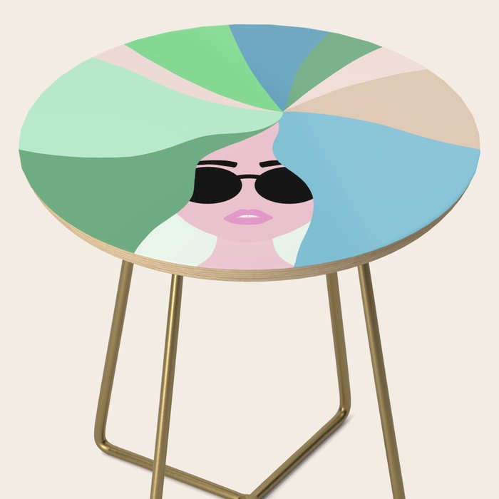 Rise and Shine! Girl Power Rainbow Hair Side Table Gallery Image 2