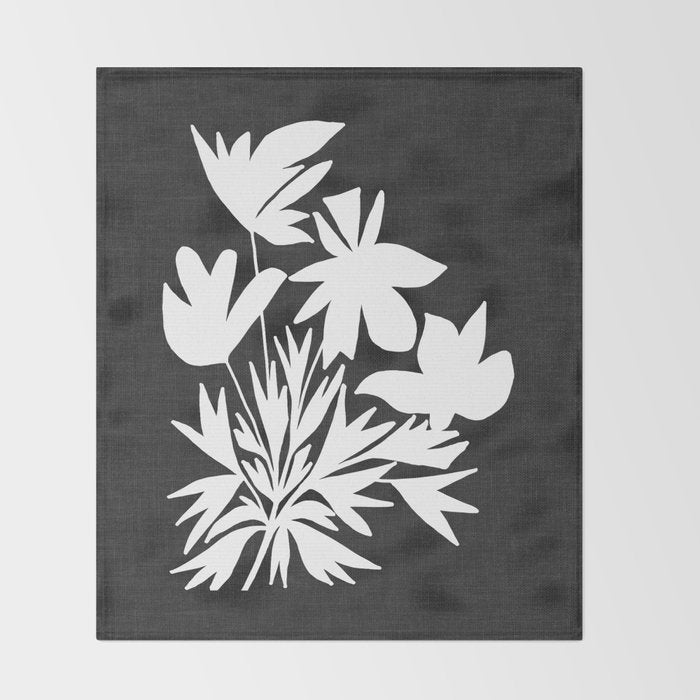 Bushy Bloom ii Throw Blanket Gallery Image 2