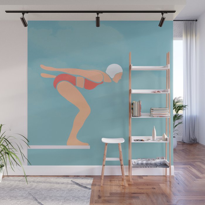 Pool Diver Wall Mural Gallery Image 1