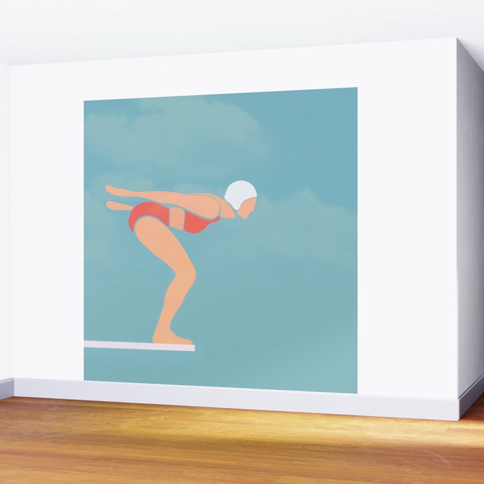 Pool Diver Wall Mural Gallery Image 2