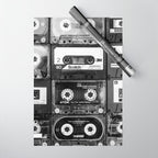 Something Nostalgic - black and white #decor #society6 #buyart Wrapping Paper Gallery Image 1