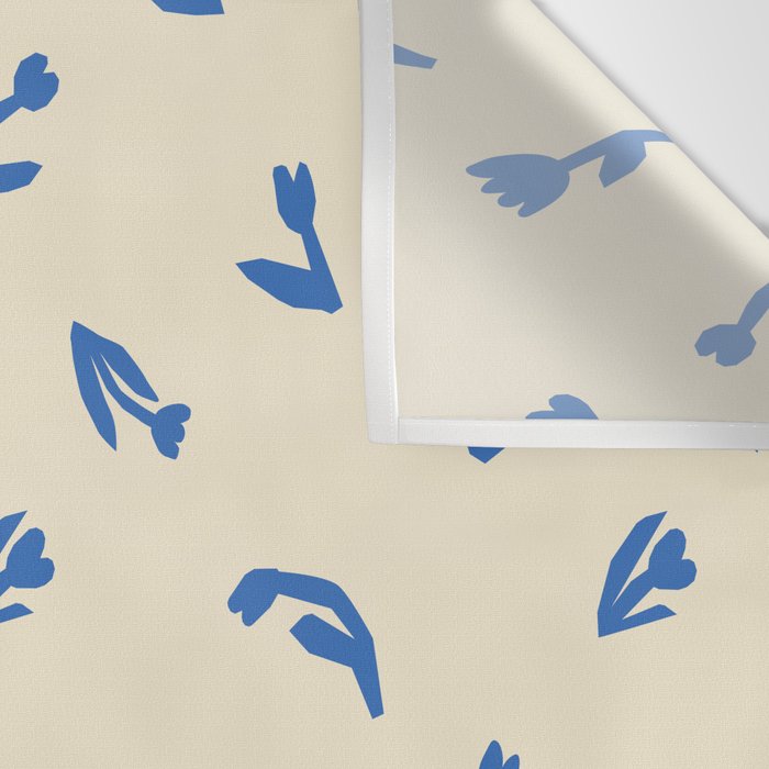 Abstract blue flower art pattern Wall Tapestry Gallery Image 3