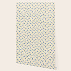 Abstract blue flower art pattern Wallpaper Gallery Image 2