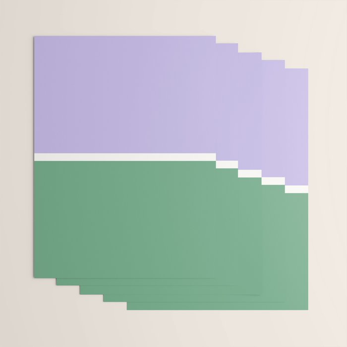Color Block VIII Purple Green Wrapping Paper Gallery Image 3
