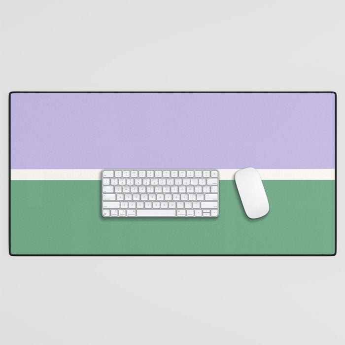 Color Block VIII Purple Green Desk Mat Gallery Image 1