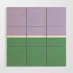 Color Block VIII Purple Green Wood Wall Art Gallery Image 1