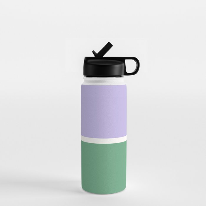 Color Block VIII Purple Green Water Bottle Gallery Image 1