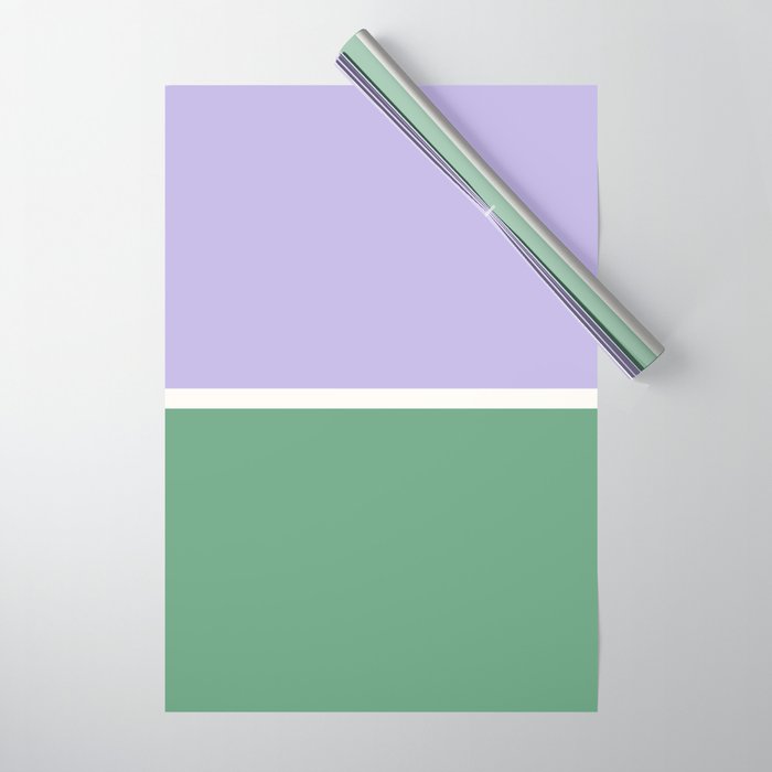 Color Block VIII Purple Green Wrapping Paper Gallery Image 1