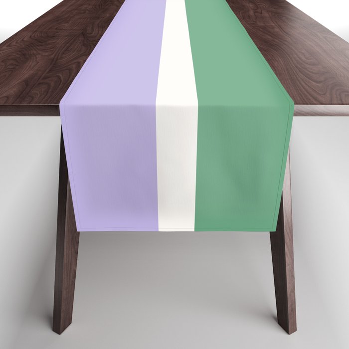 Color Block VIII Purple Green Table Runner Gallery Image 1