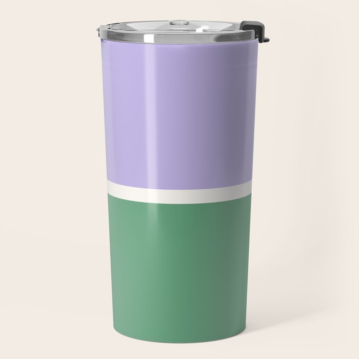 Color Block VIII Purple Green Travel Mug Gallery Image 2