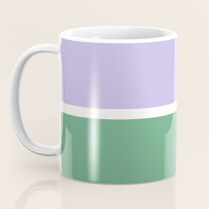Color Block VIII Purple Green Coffee Mug Gallery Image 3