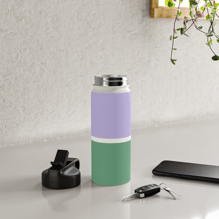 Color Block VIII Purple Green Water Bottle Gallery Image 4