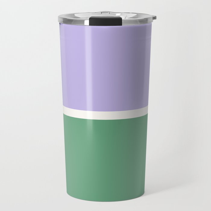 Color Block VIII Purple Green Travel Mug Gallery Image 1