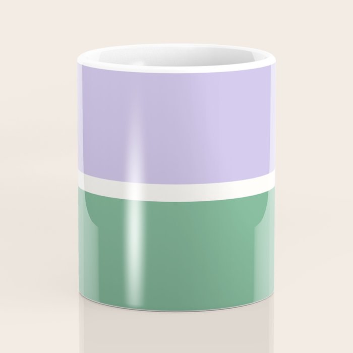 Color Block VIII Purple Green Coffee Mug Gallery Image 4