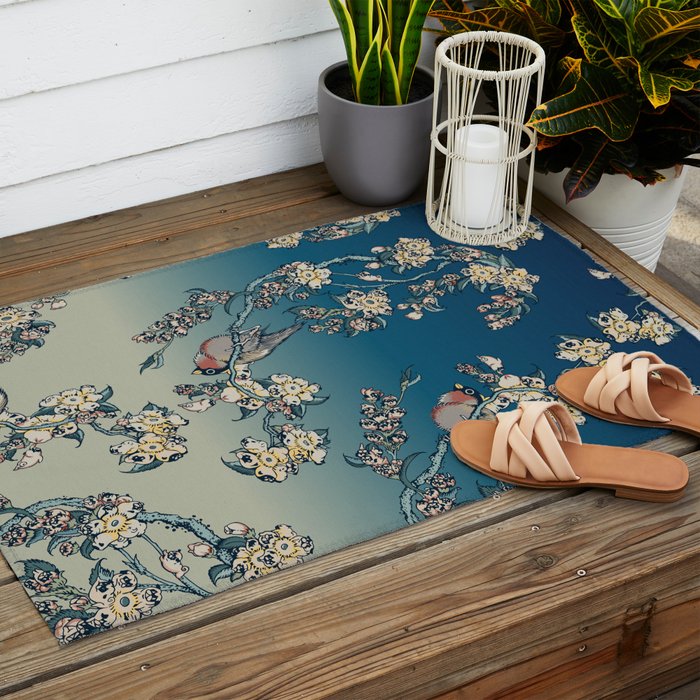 Bullfinch and Pug Cherry Outdoor Rug Gallery Image 2