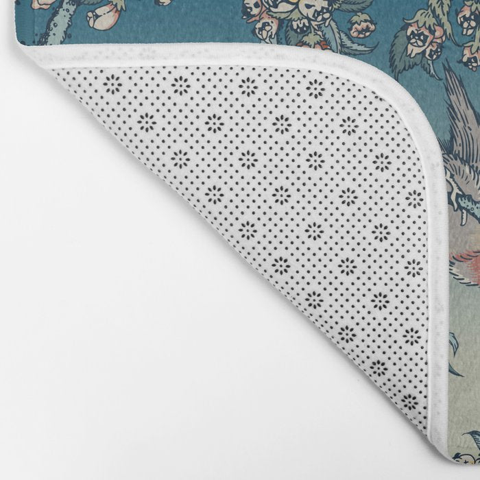 Bullfinch and Pug Cherry Bath Mat Gallery Image 2