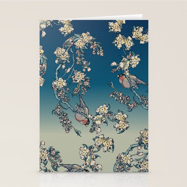 Bullfinch and Pug Cherry Stationery Card Gallery Image 2