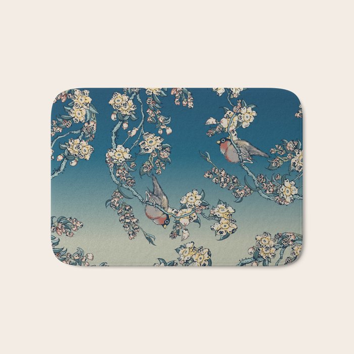 Bullfinch and Pug Cherry Bath Mat Gallery Image 1