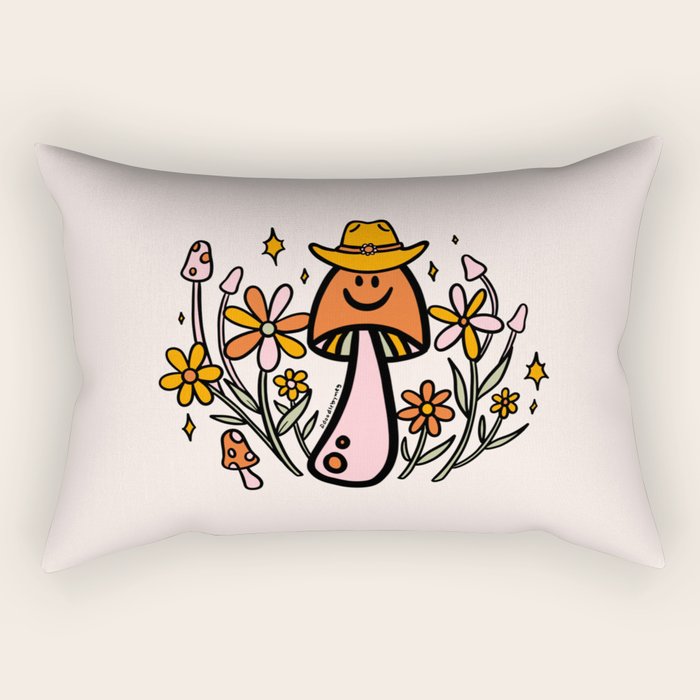 Mushroom Cowboy Rectangular Pillow Gallery Image 1